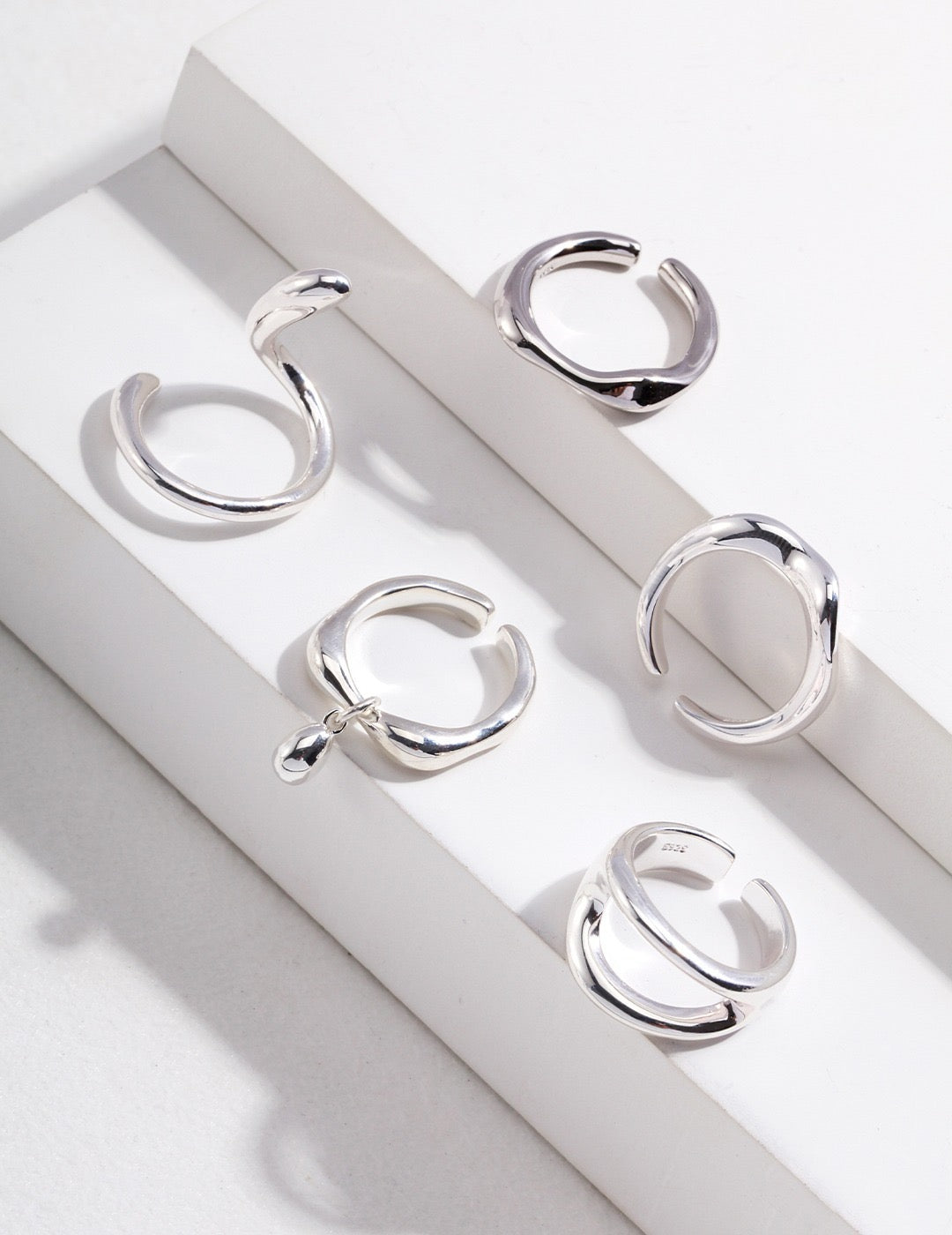 Forest Handmade silver statement ring