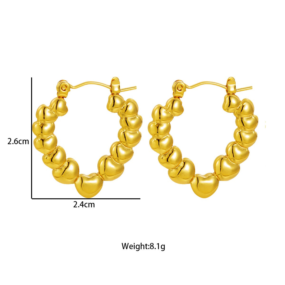 My lovely hearts hoops