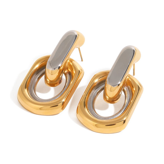 Amelia two tones earrings