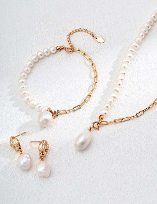 Gango Half chain Pearl set