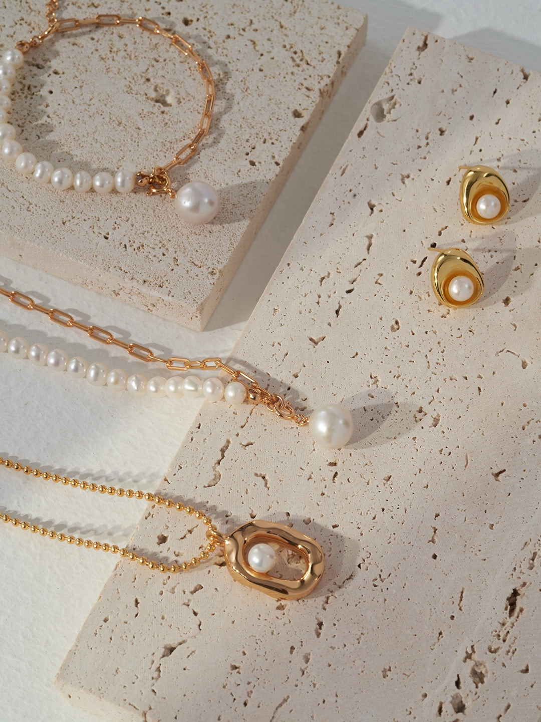 Gango Half chain Pearl set