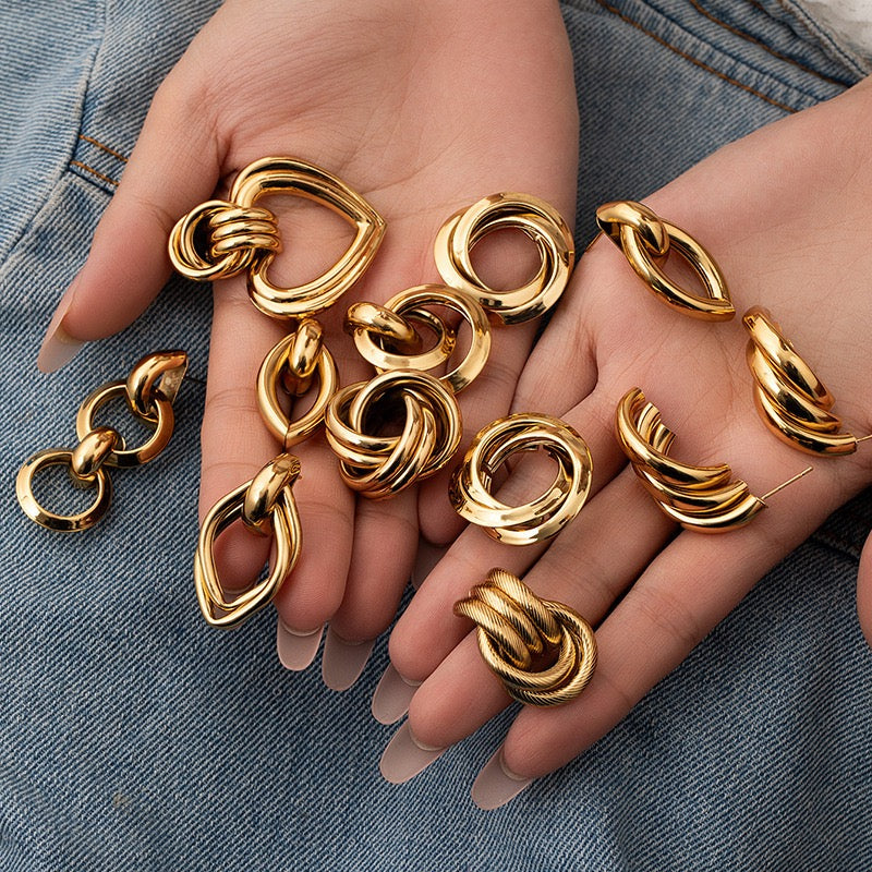 Knots earrings studs