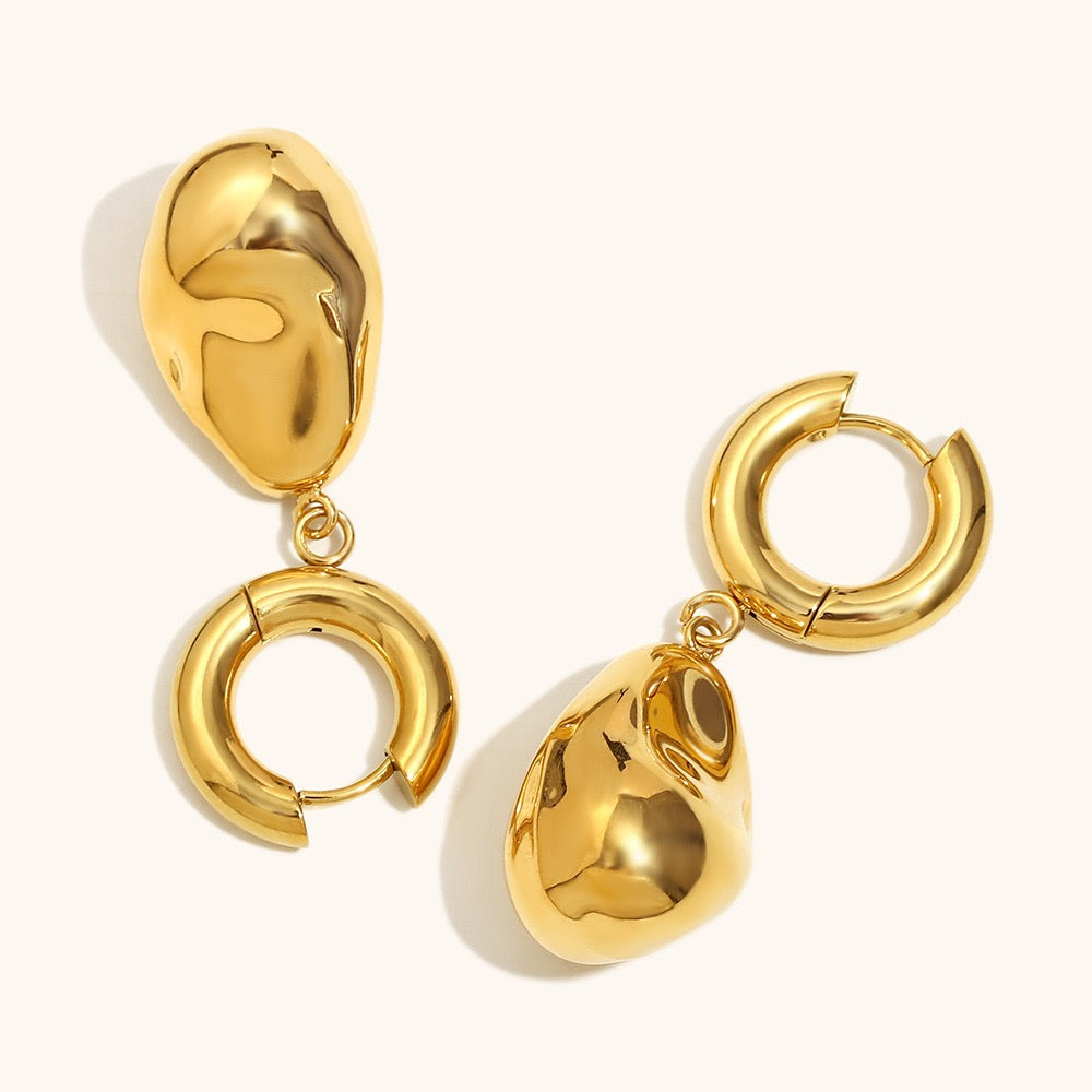 Golden beans earrings