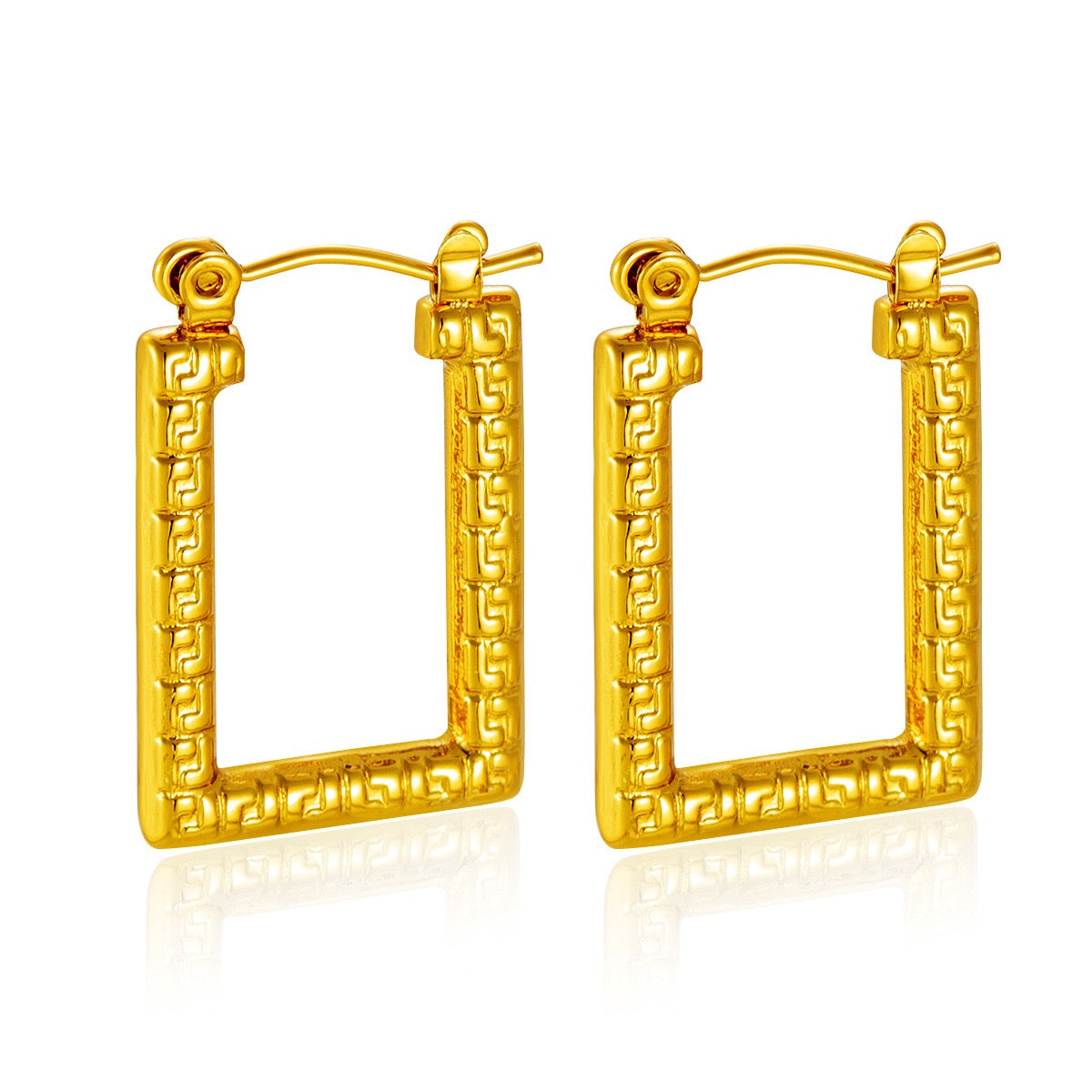 Asian gate square hoops