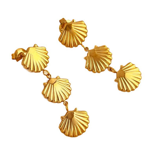 Three shell earrings