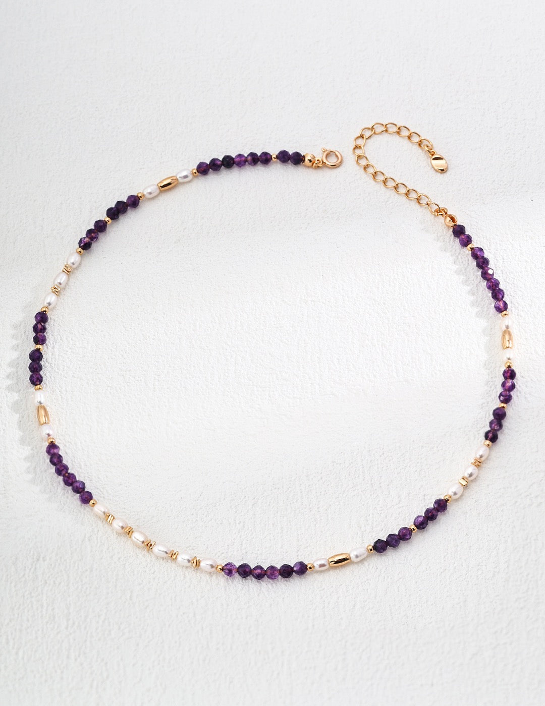 Glebe Amethyst purple pearl necklace