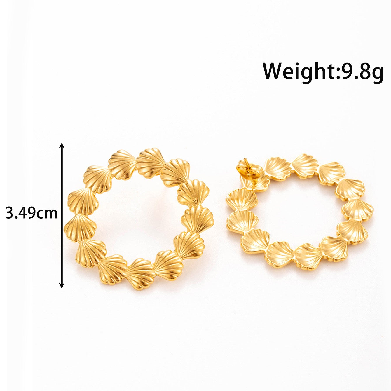 Shell hoops earrings