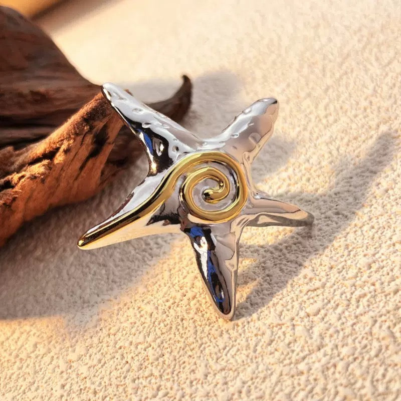 Swirl star big ring