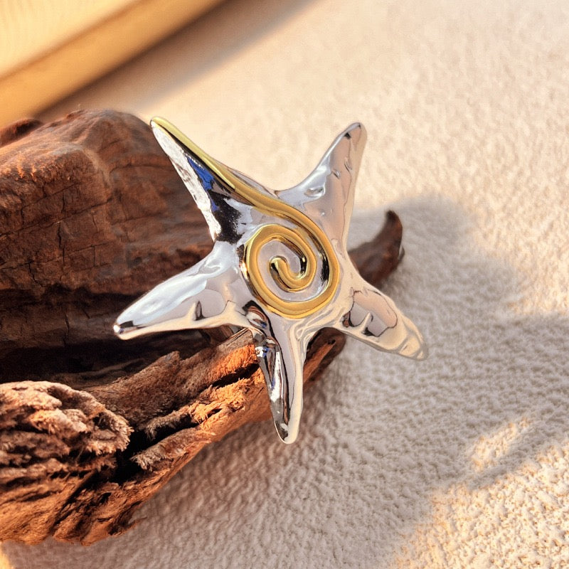 Swirl star big ring