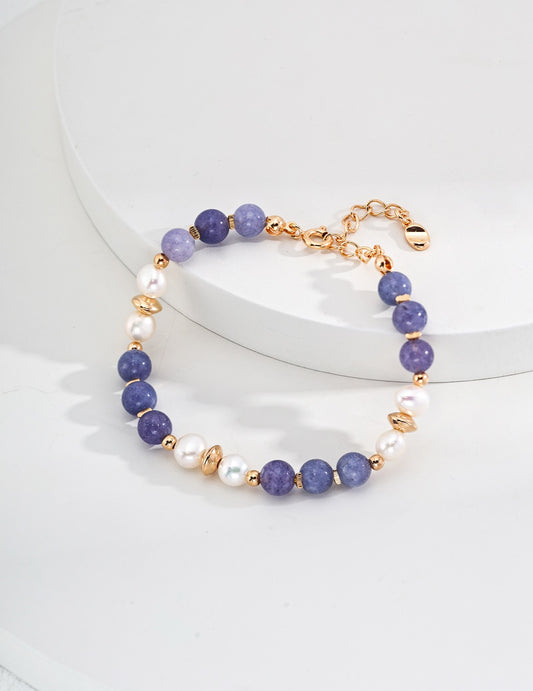 Selma Purple Kunzite Pearl bracelet