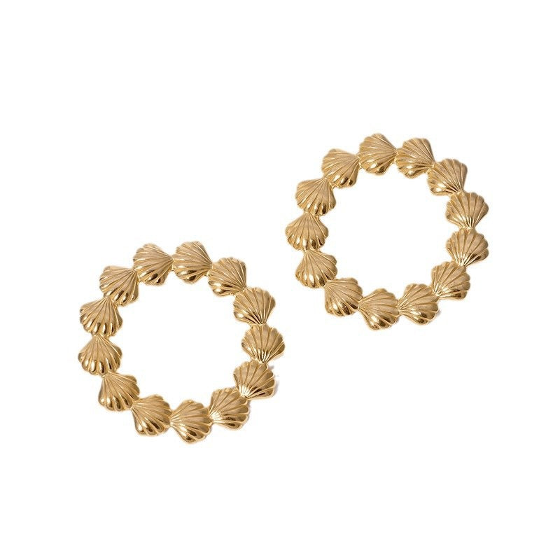 Shell hoops earrings