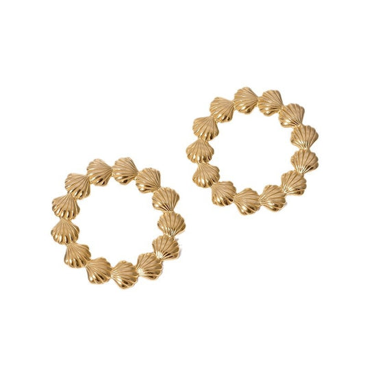 Shell hoops earrings