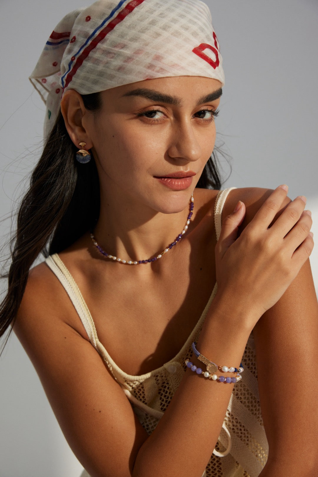 Selma Purple Kunzite Pearl bracelet