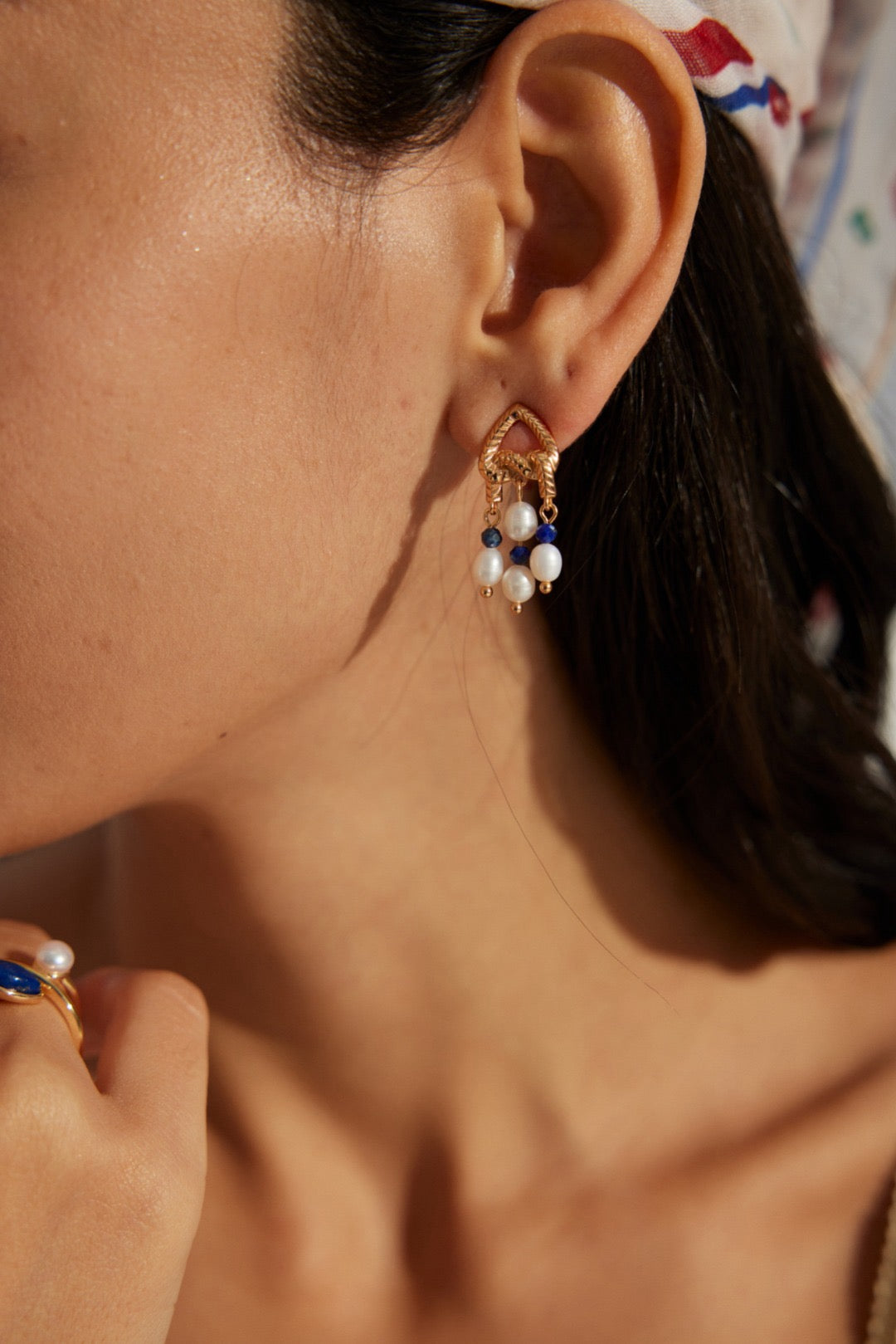 Cinderella Lapis handmade earrings