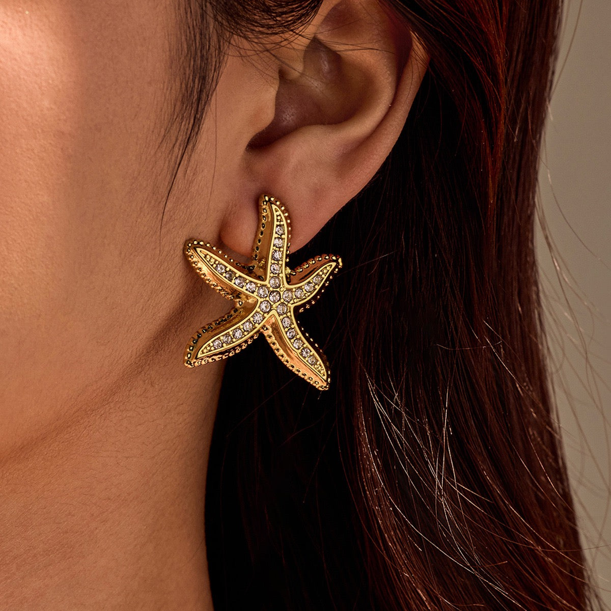 Shining starfish earrings