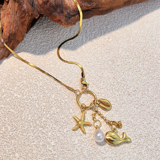 Dolphin charm necklace