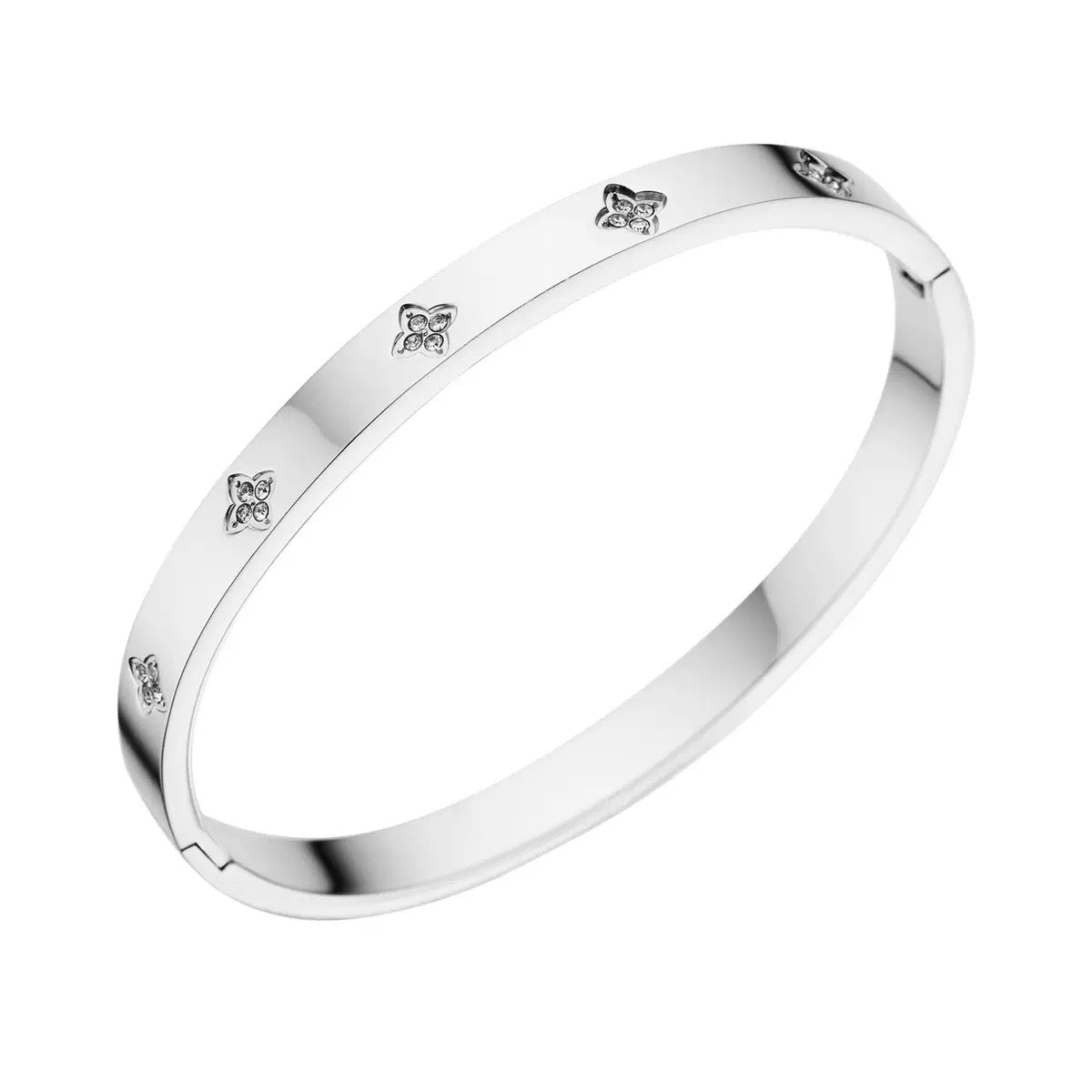 Clover flower bangle