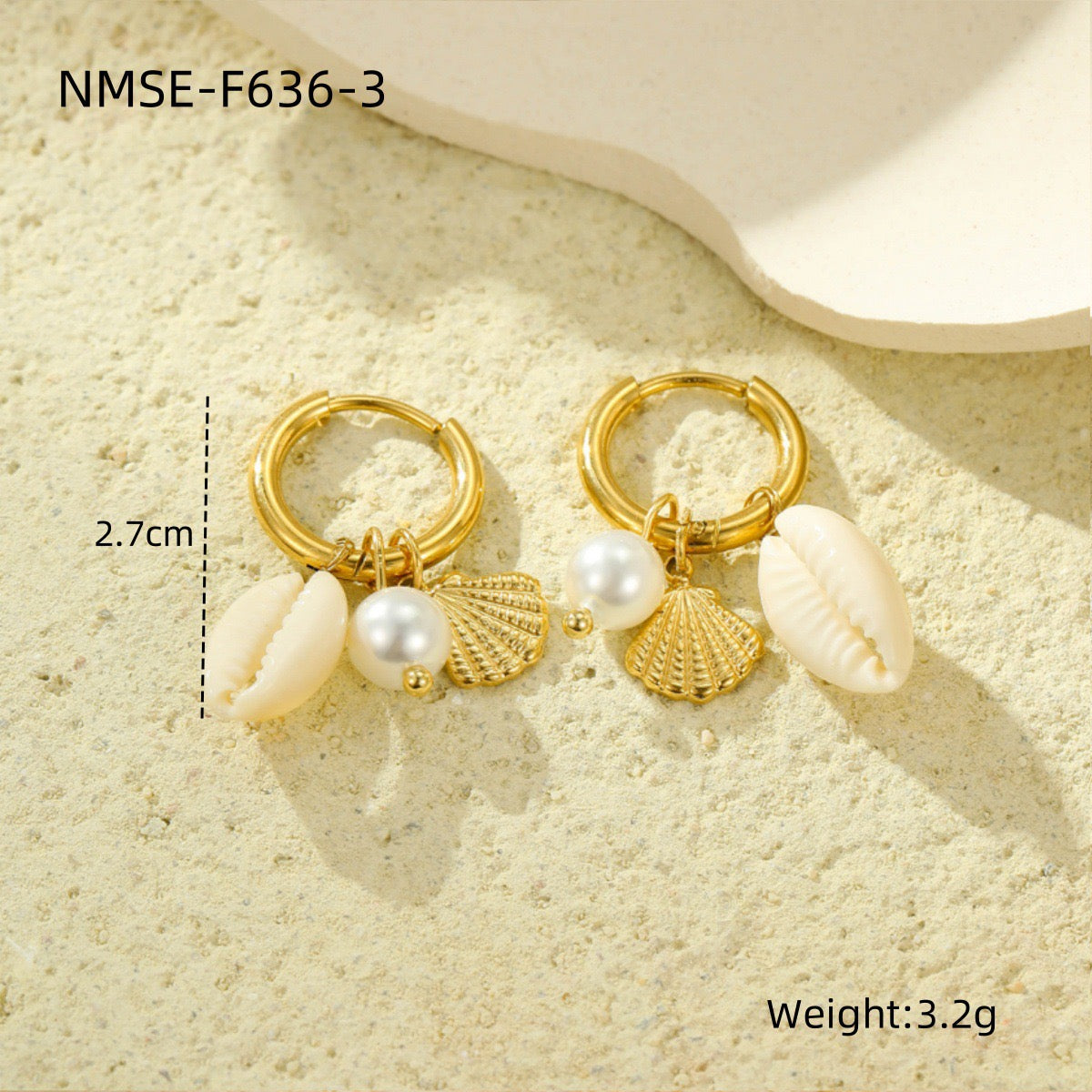 Little ocean charm hoops