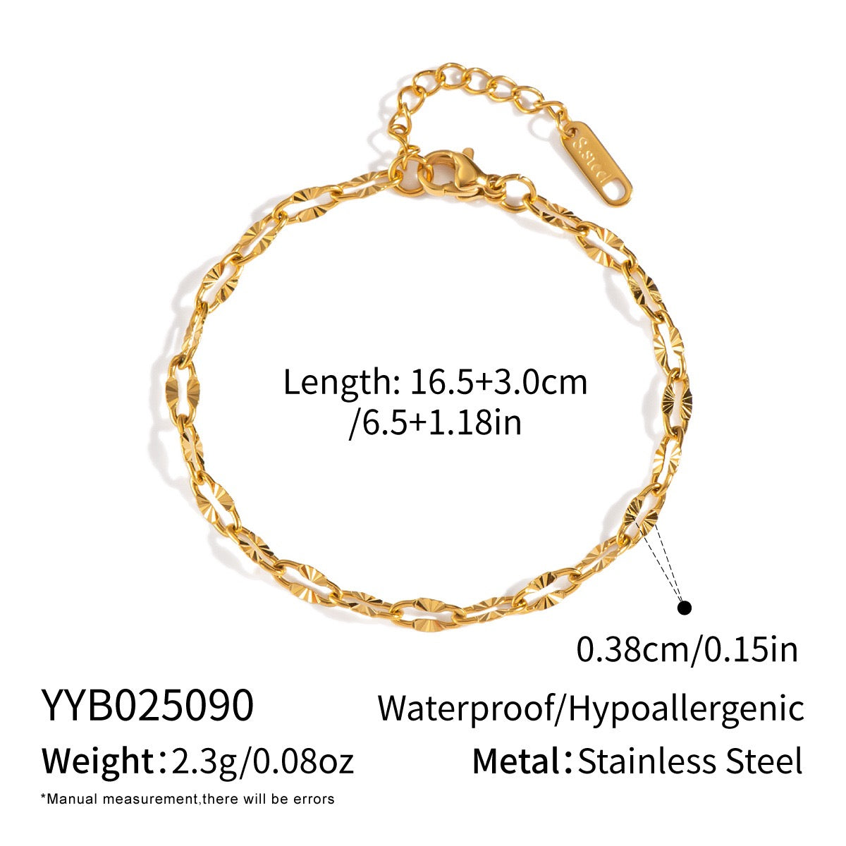 Shiny water chain necklace bracelet set