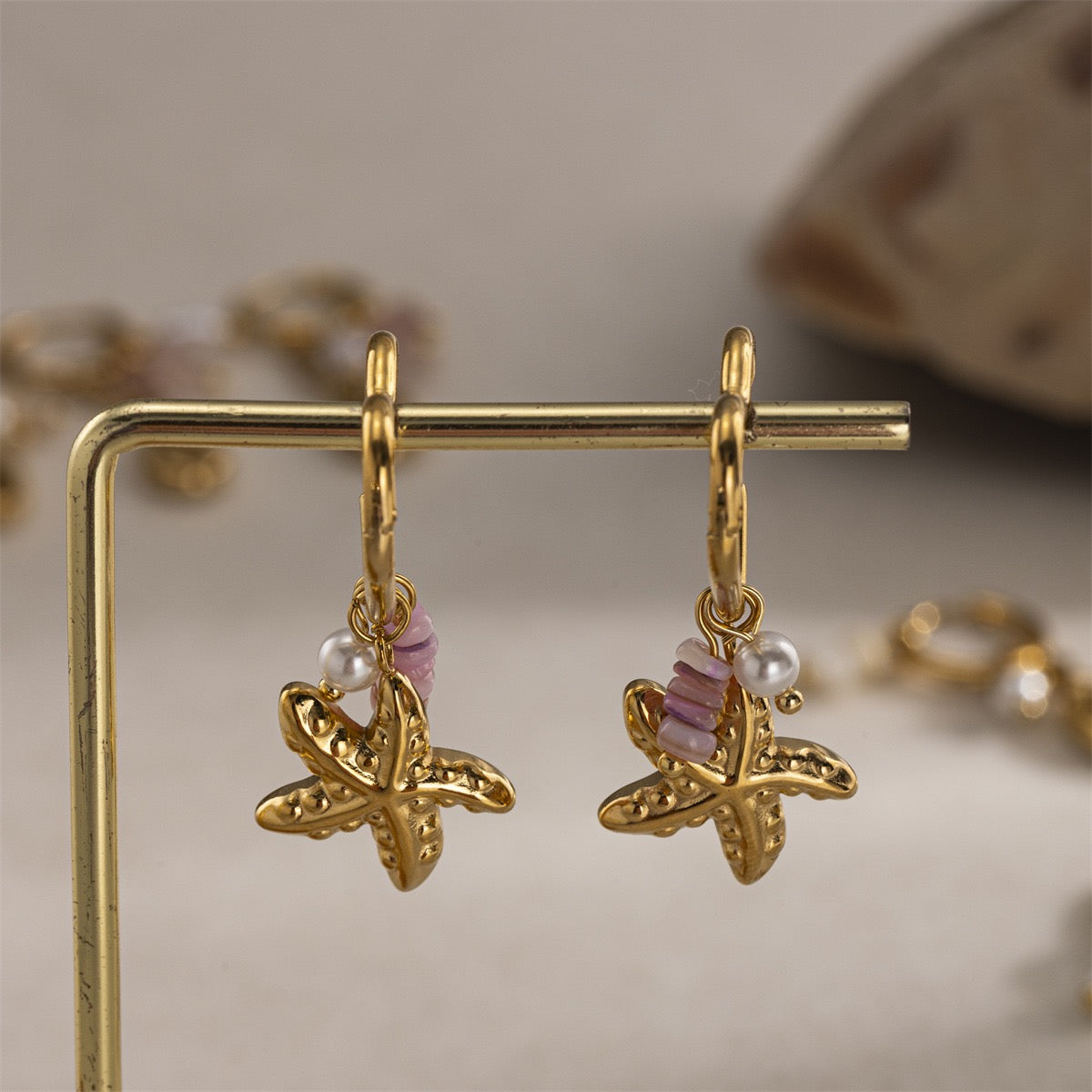 Little ocean charm hoops