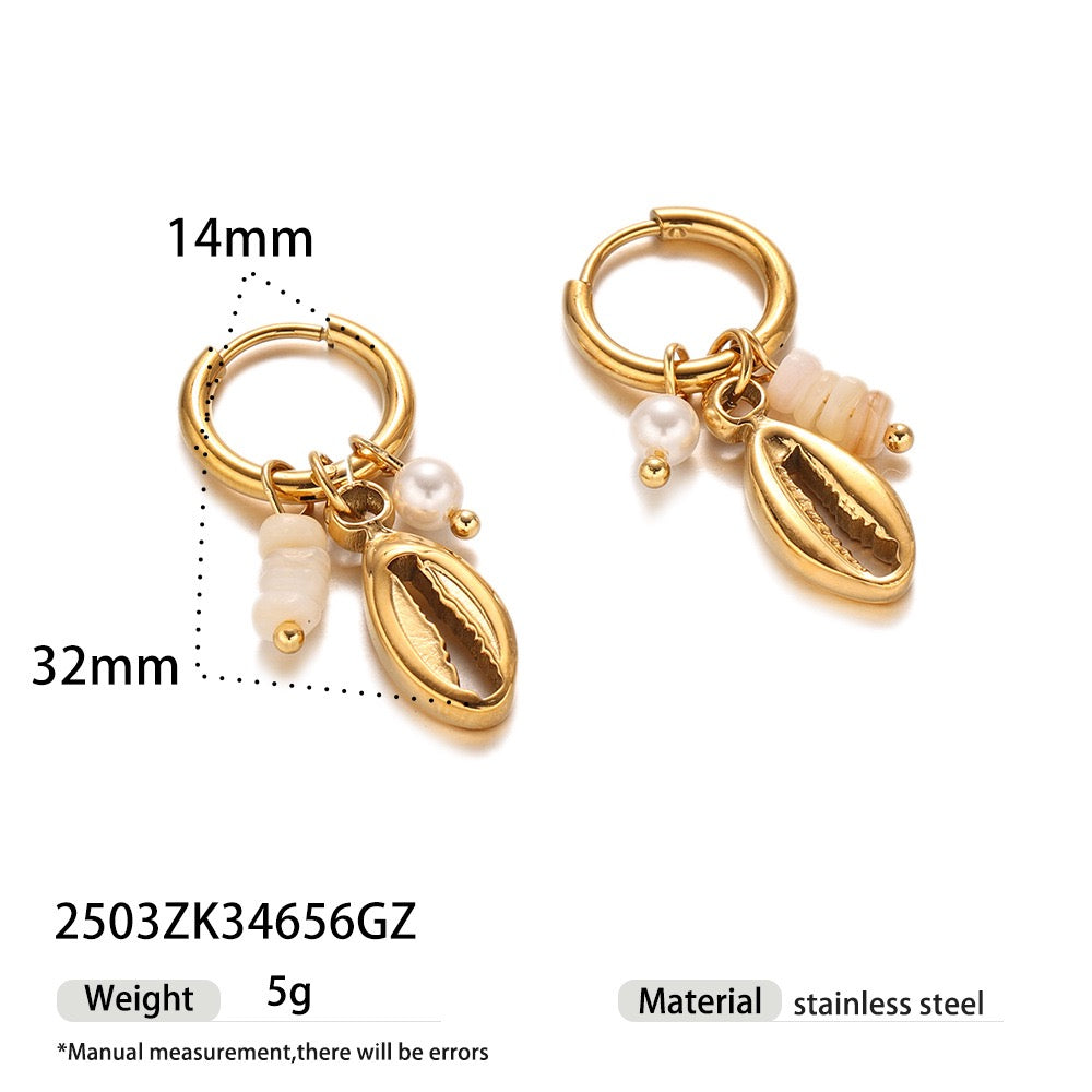 Little ocean charm hoops