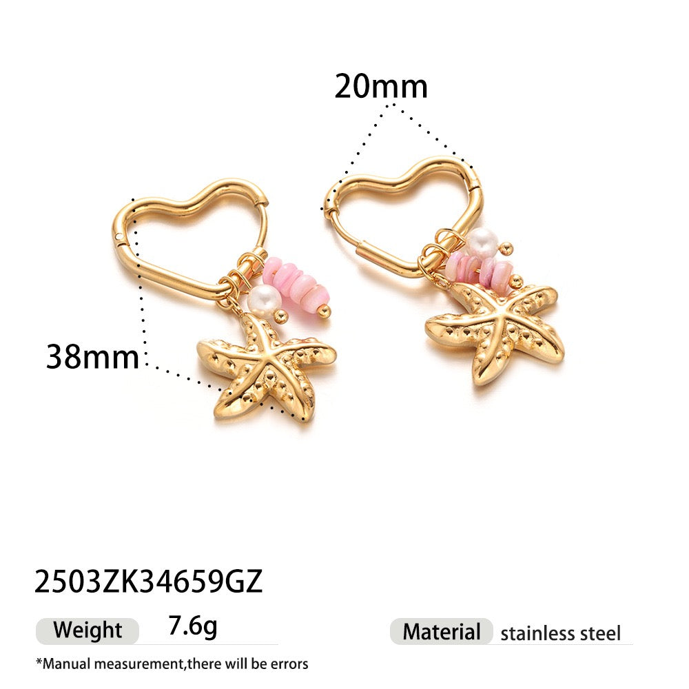 Little ocean charm hoops