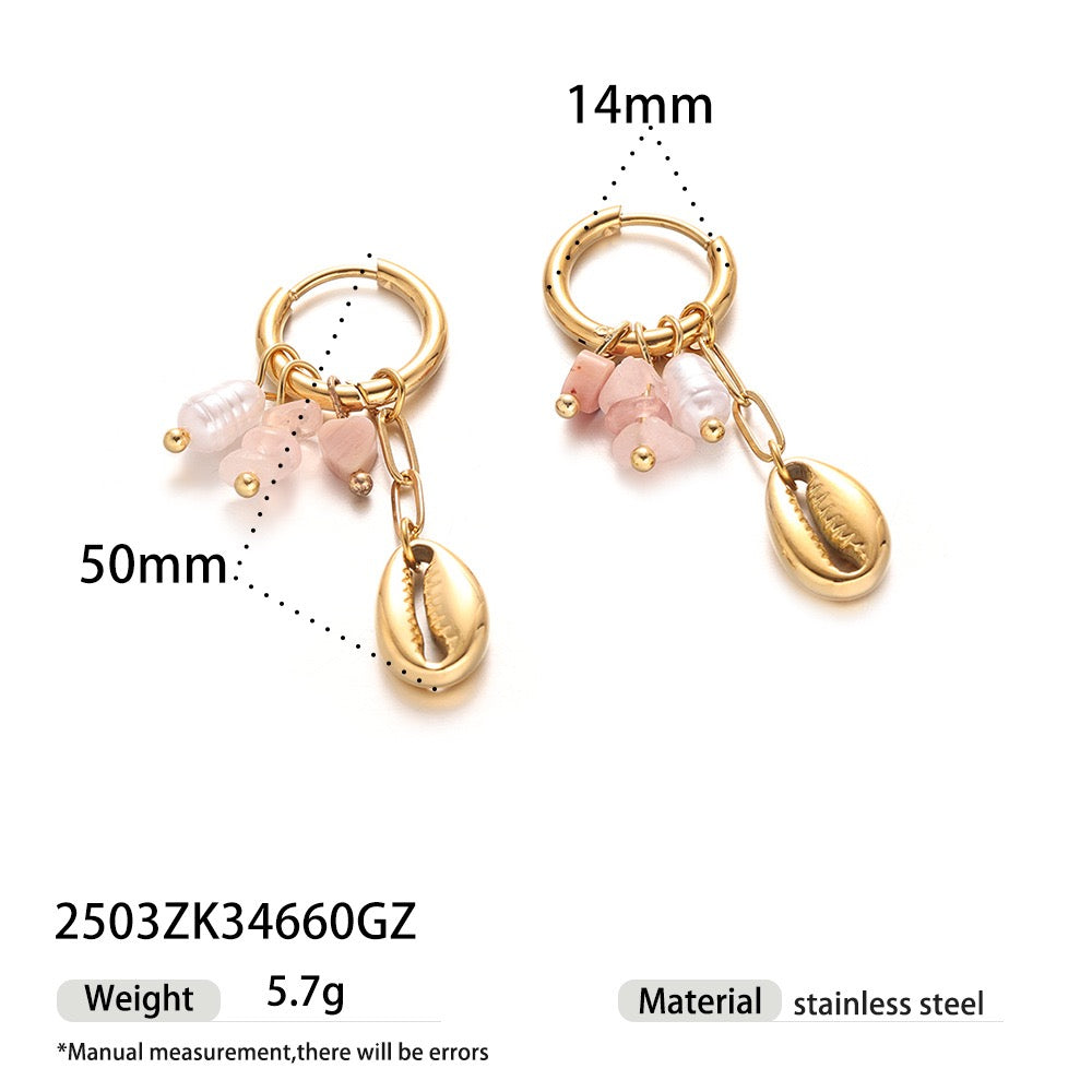 Little ocean charm hoops