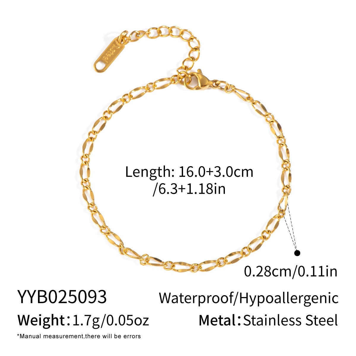 Kristen dainty chain necklace bracelet set