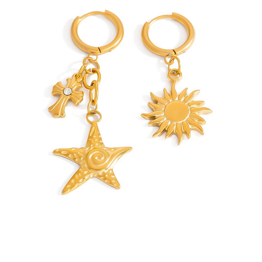 Starfish sun earrings