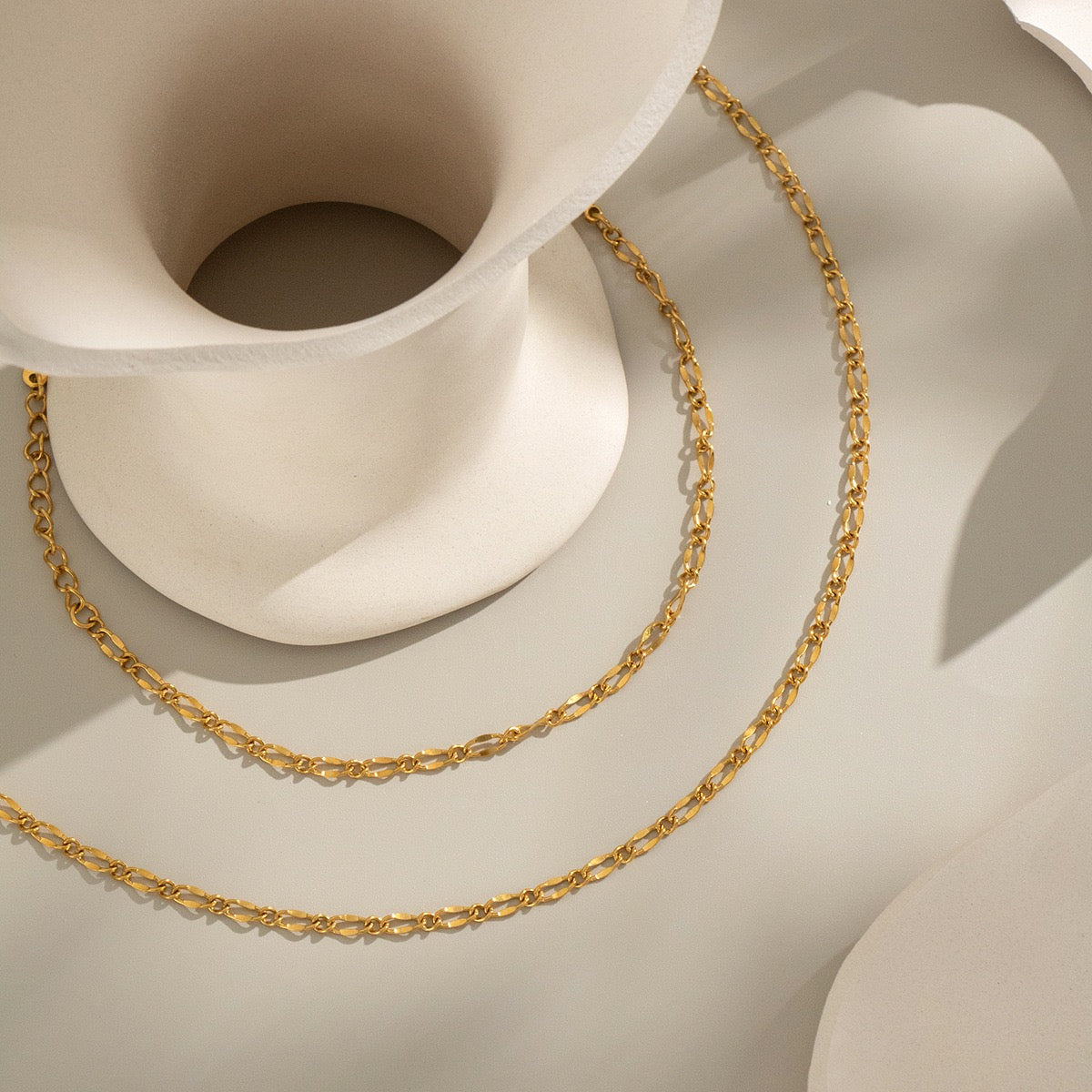 Kristen dainty chain necklace bracelet set