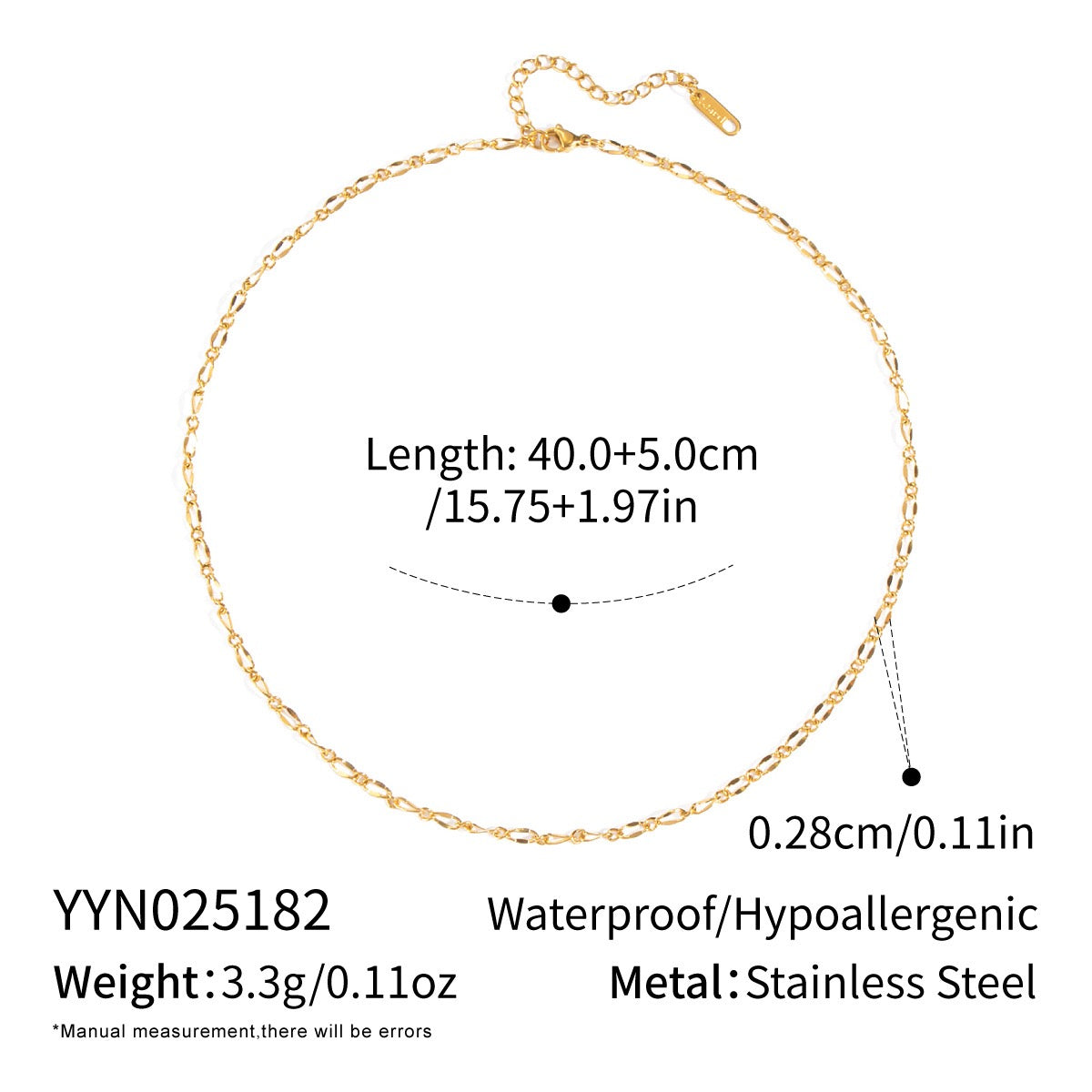 Kristen dainty chain necklace bracelet set