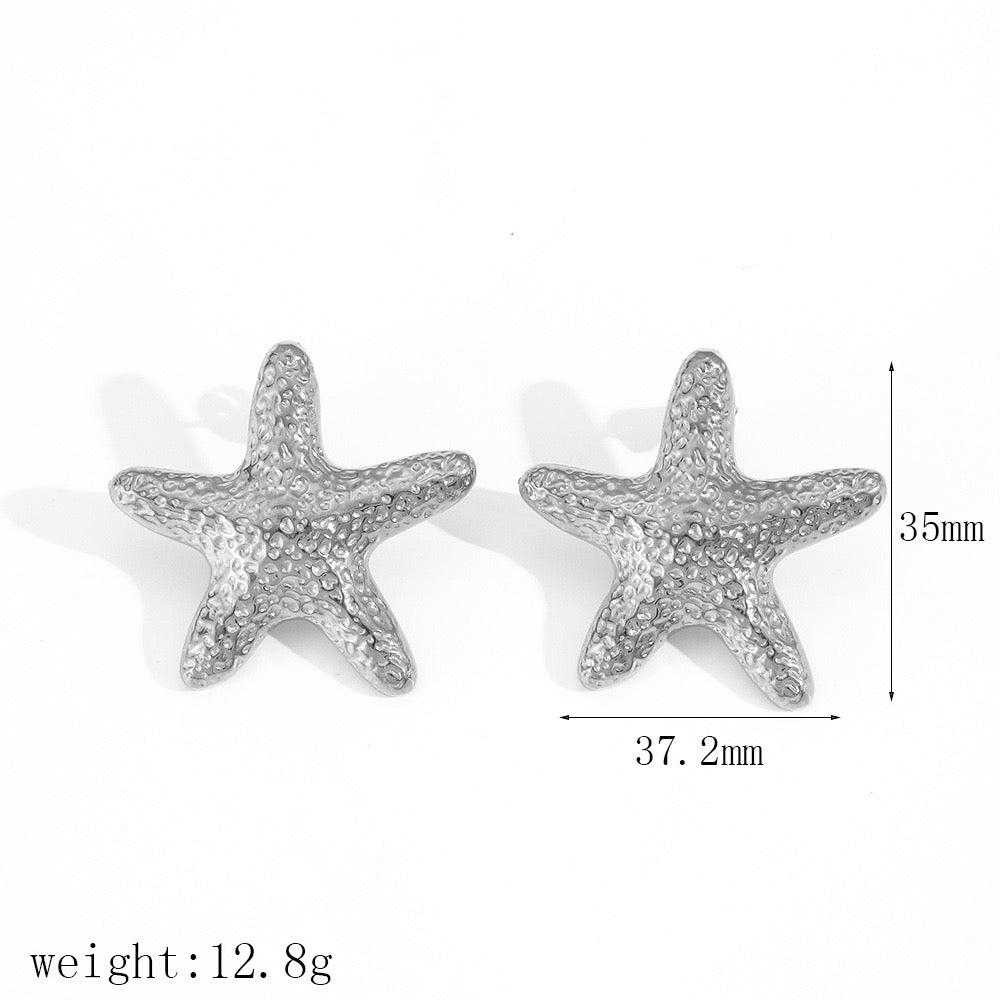 Beach starfish earrings