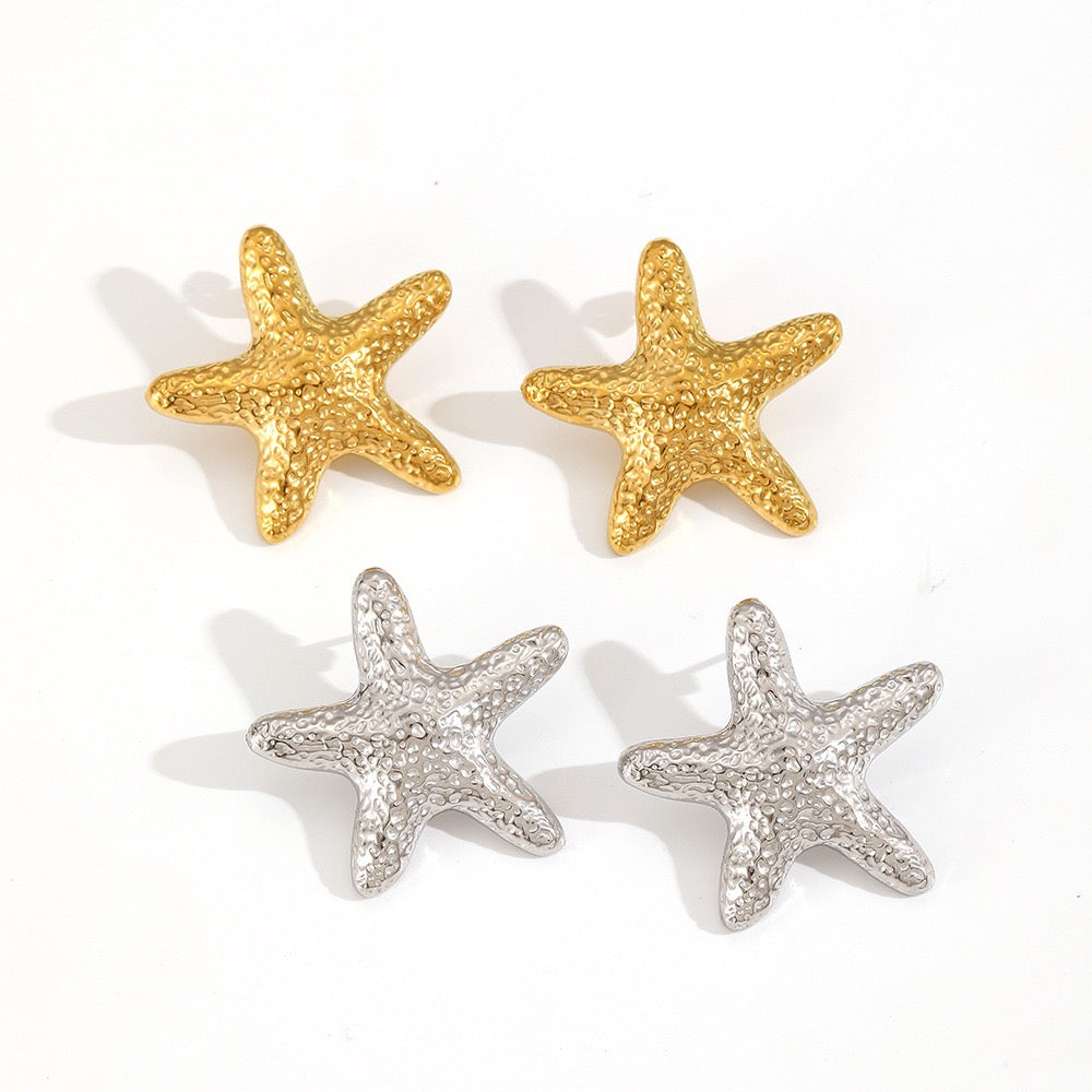 Beach starfish earrings