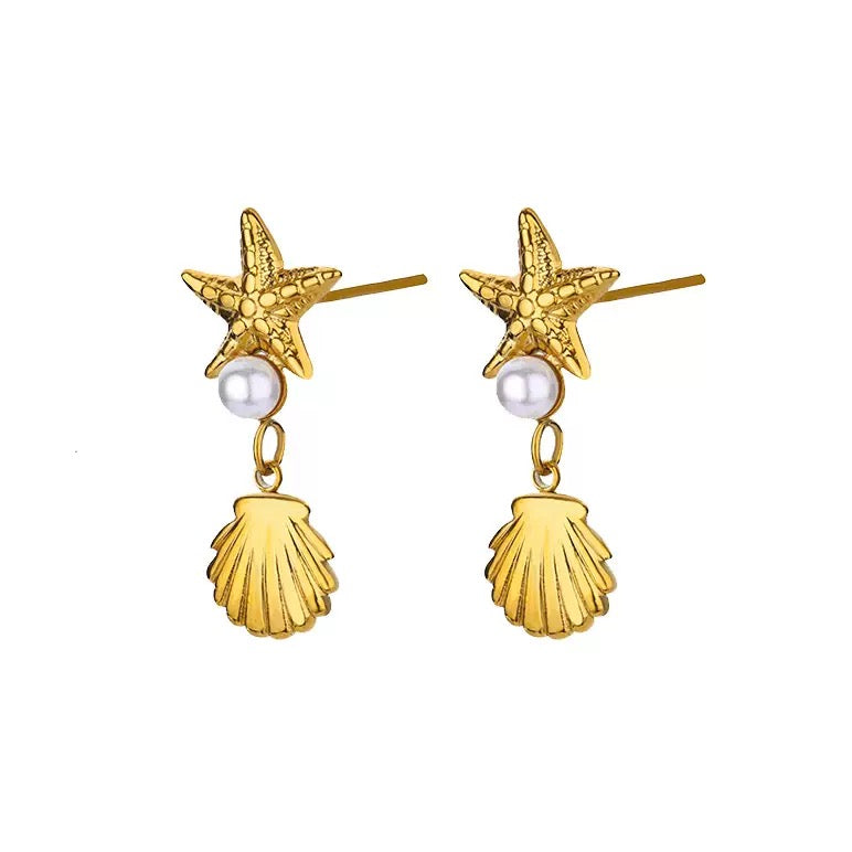Dainty starfish earrings