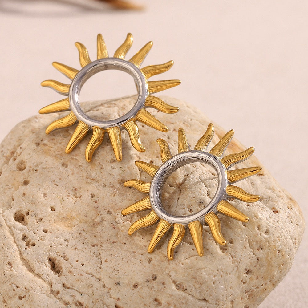 Sun flower earrings