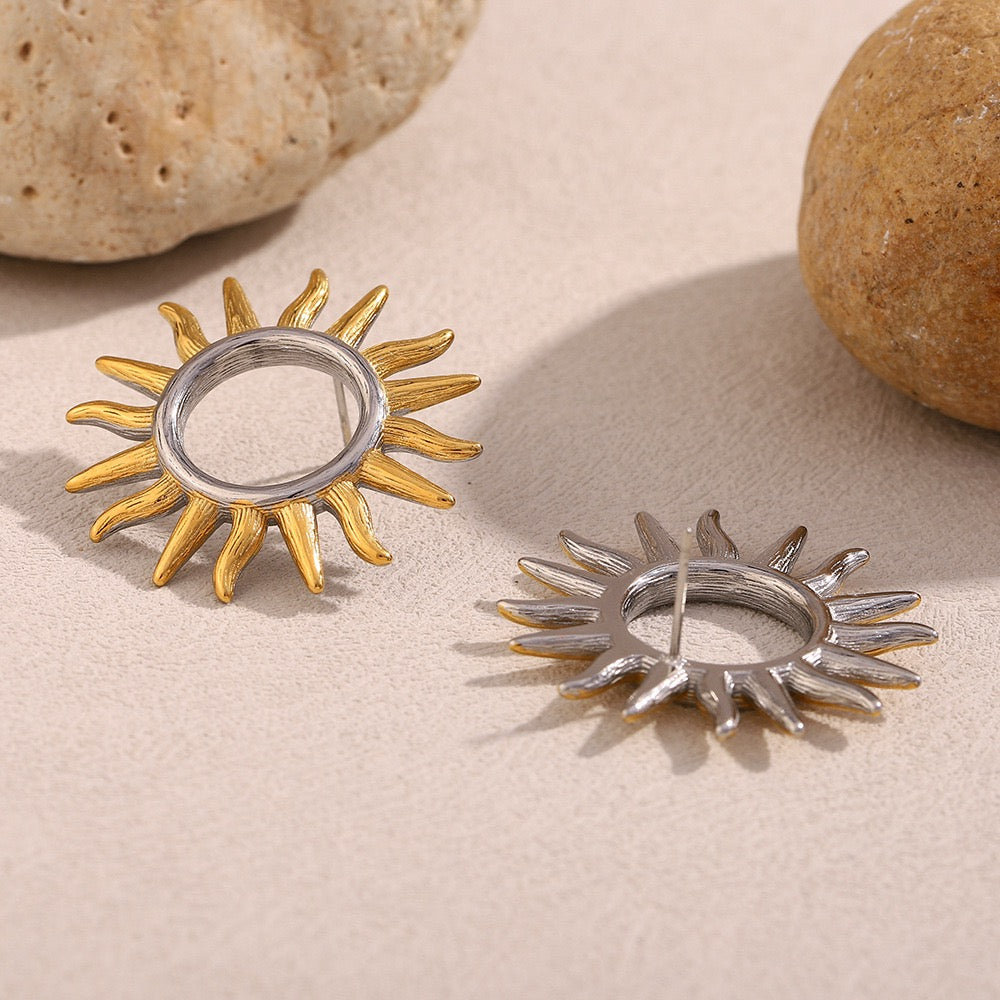 Sun flower earrings