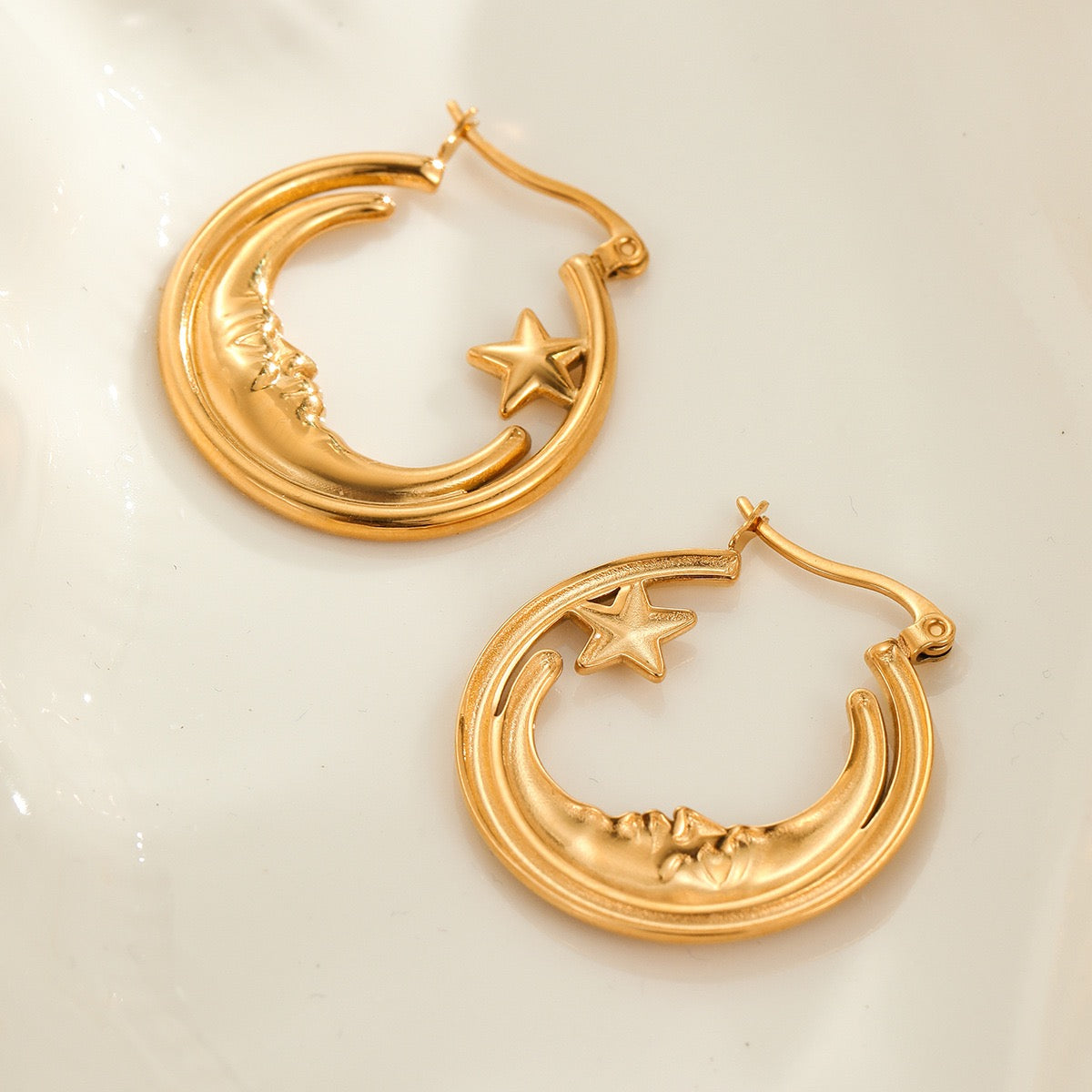 Sleeping moon hoops