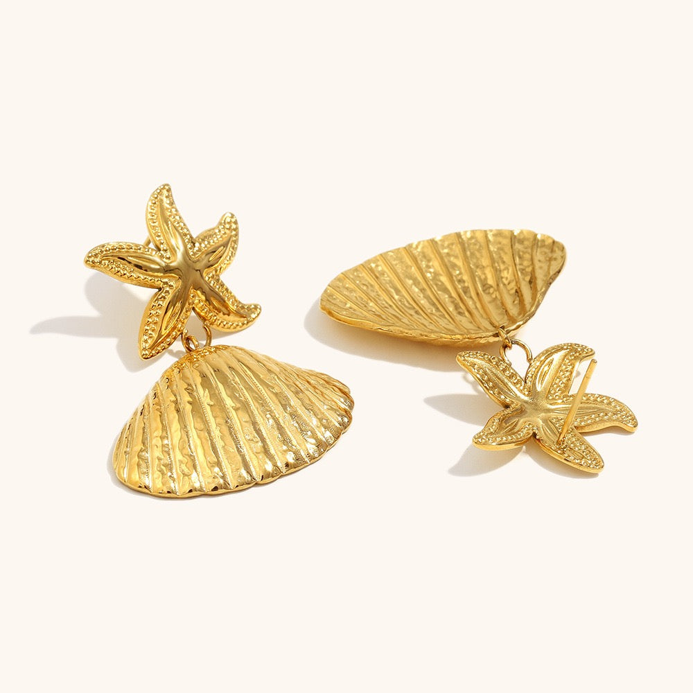 Starfish shell Alen earrings