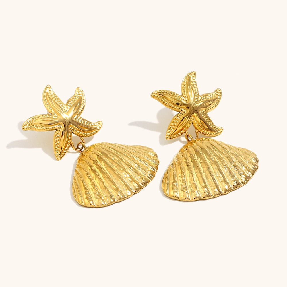 Starfish shell Alen earrings