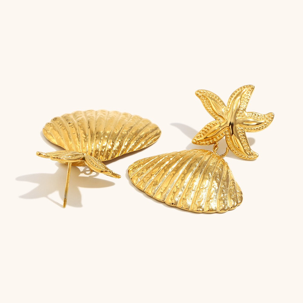 Starfish shell Alen earrings