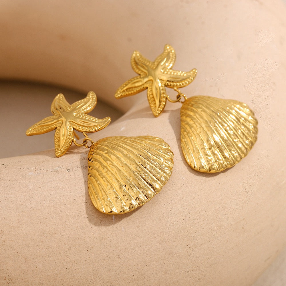 Starfish shell Alen earrings