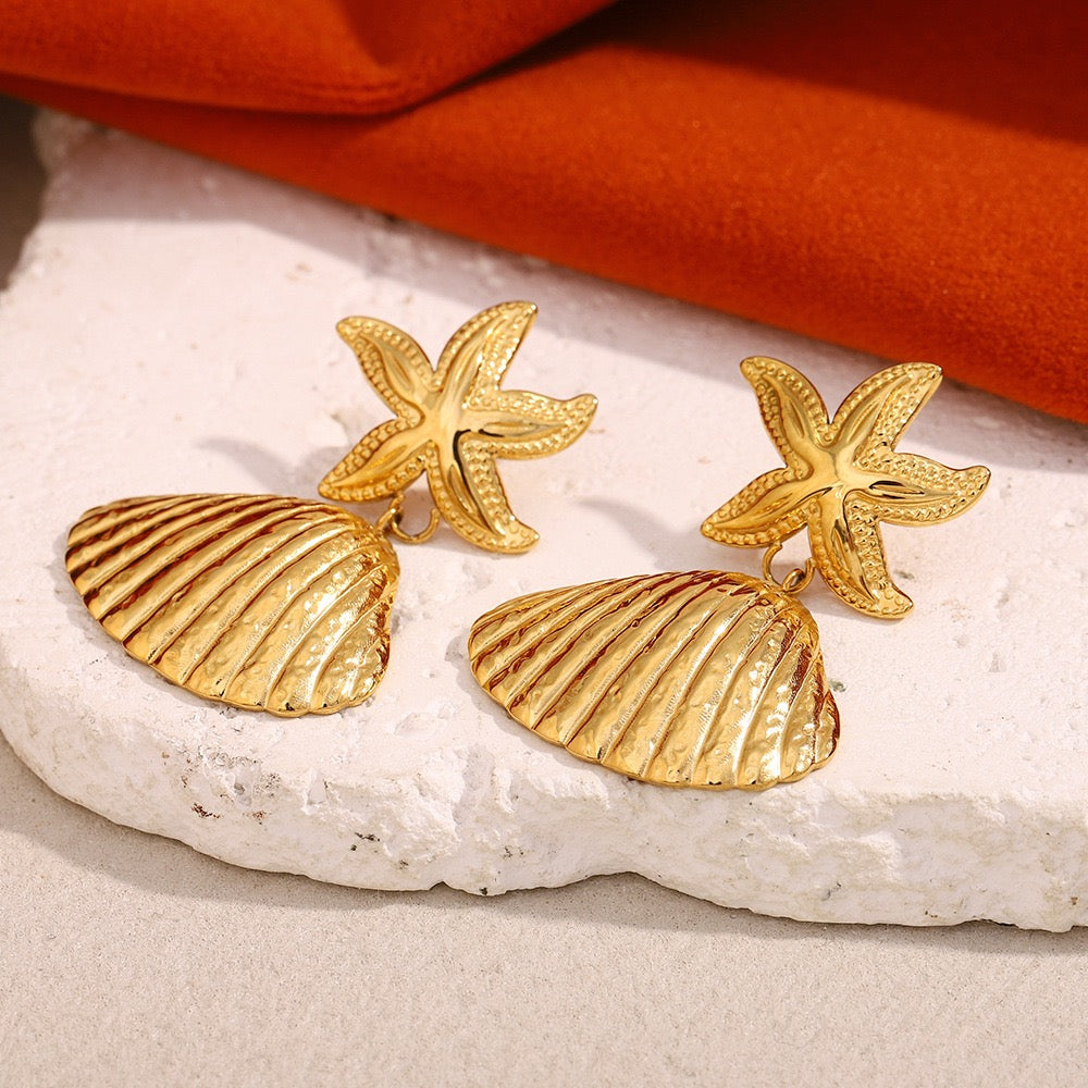 Starfish shell Alen earrings