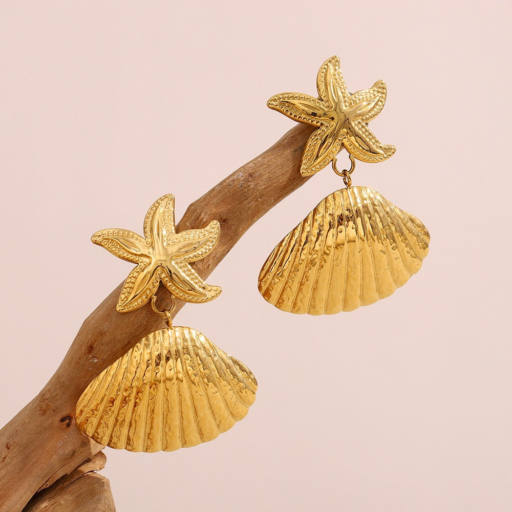 Starfish shell Alen earrings