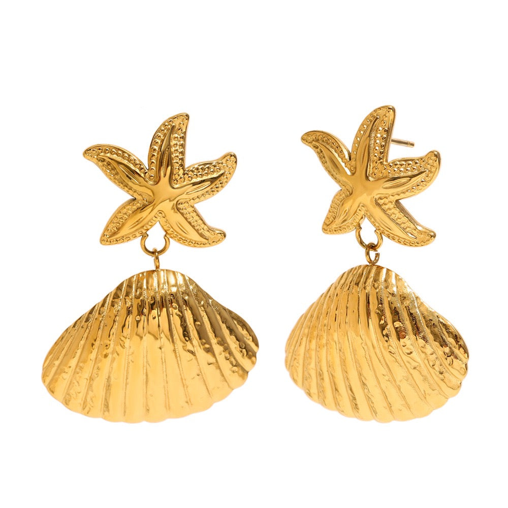 Starfish shell Alen earrings