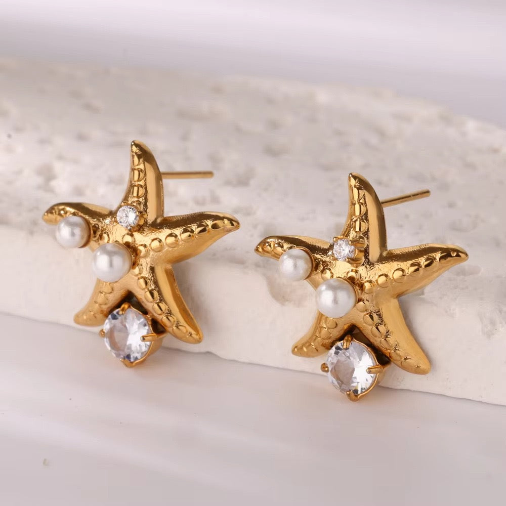Dainty Hisense starfish studs
