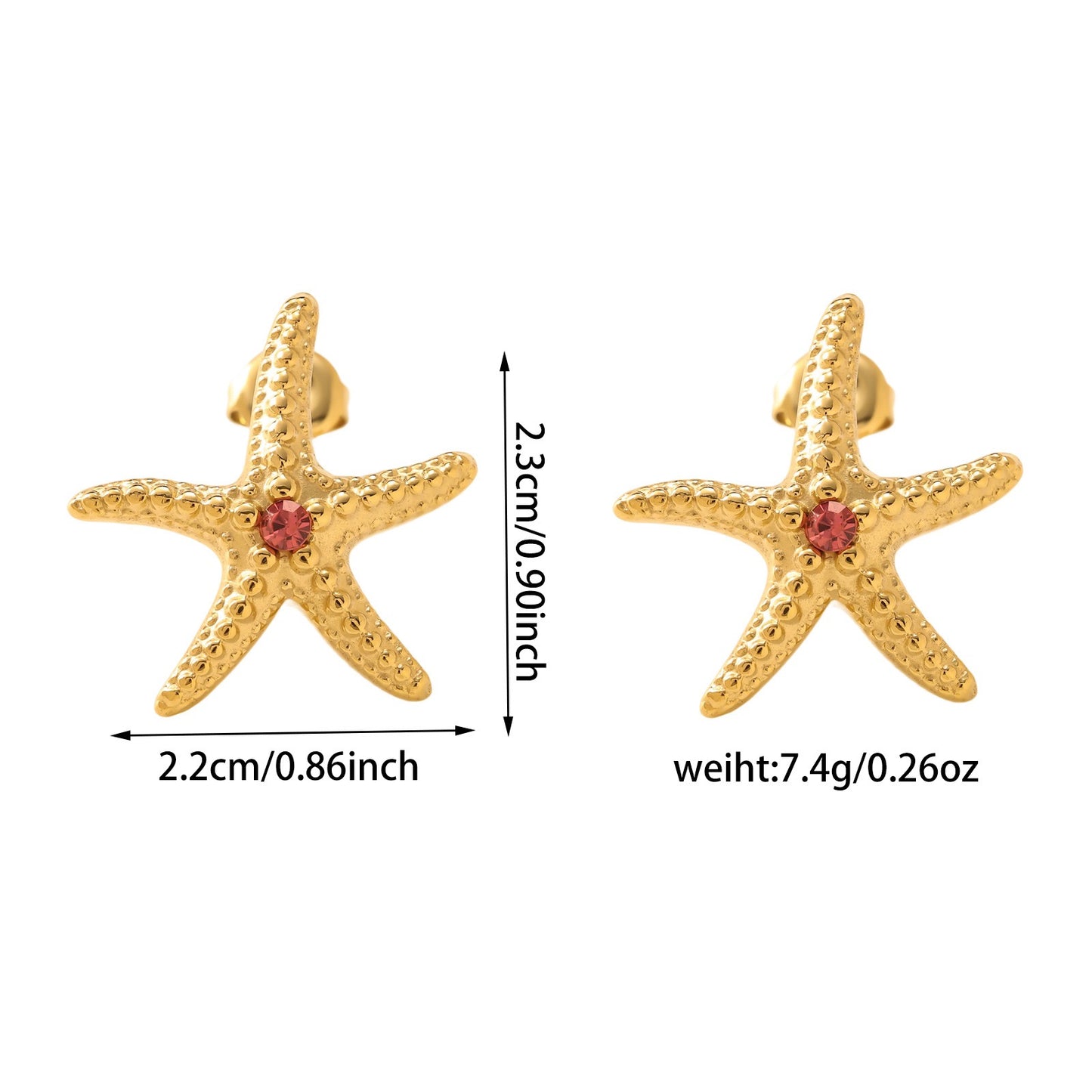 Glen classic dainty starfish earrings