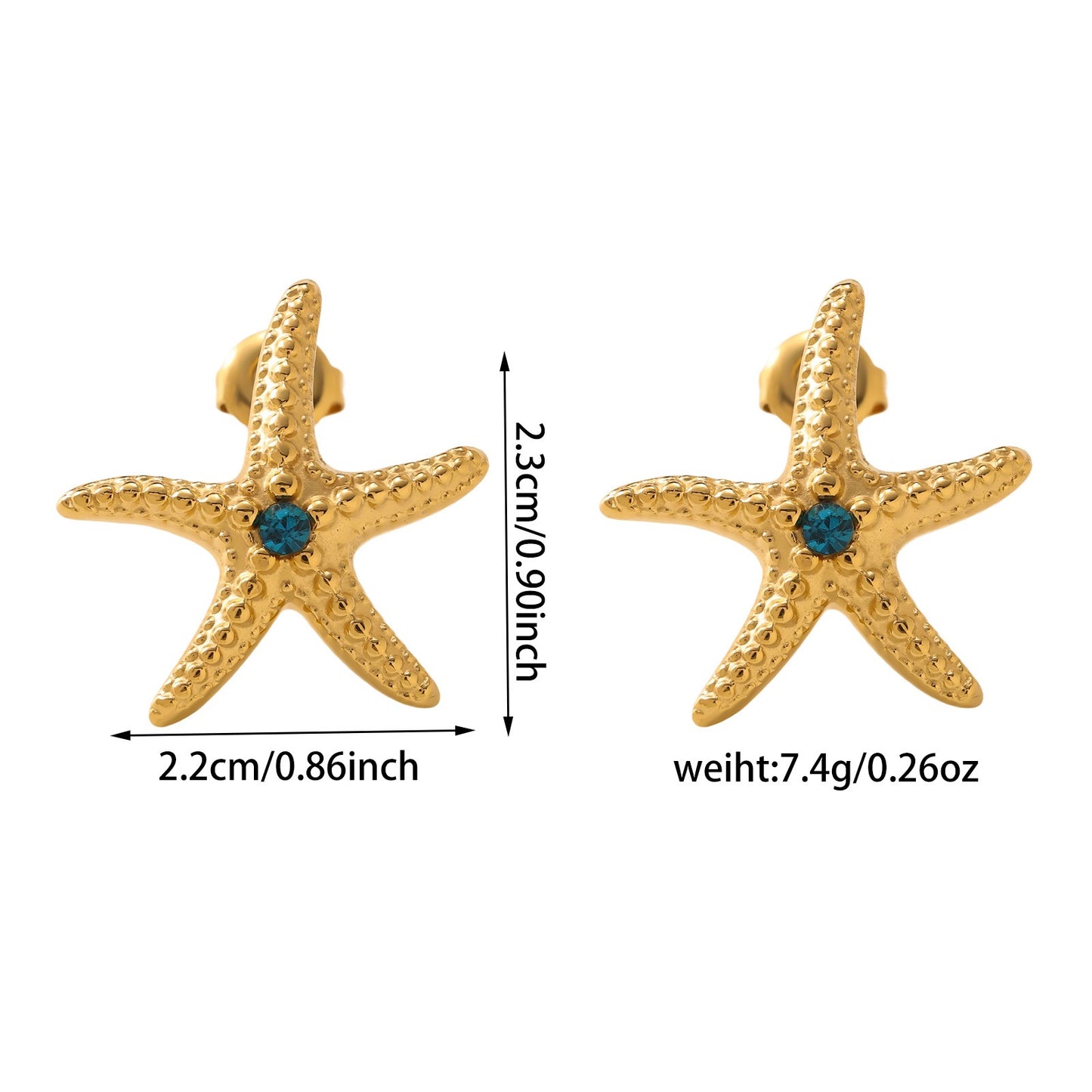 Glen classic dainty starfish earrings