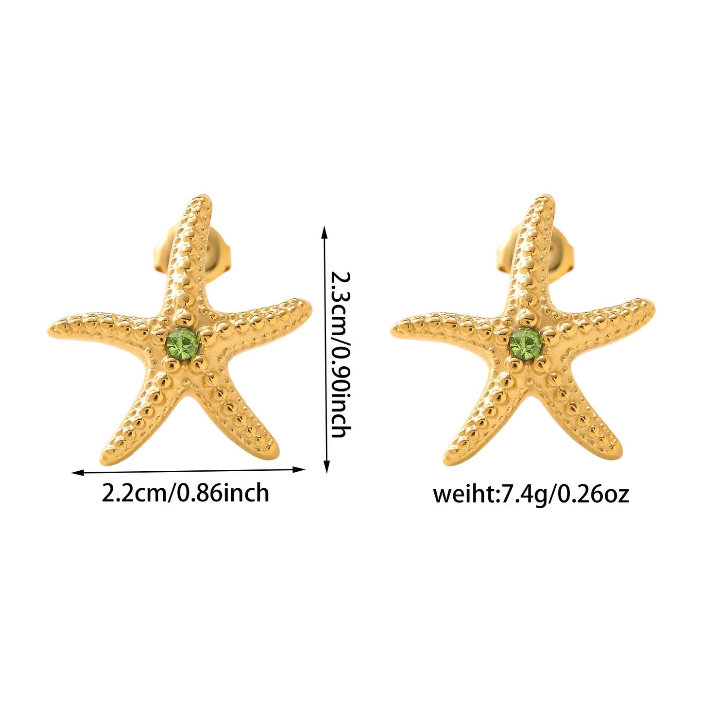 Glen classic dainty starfish earrings