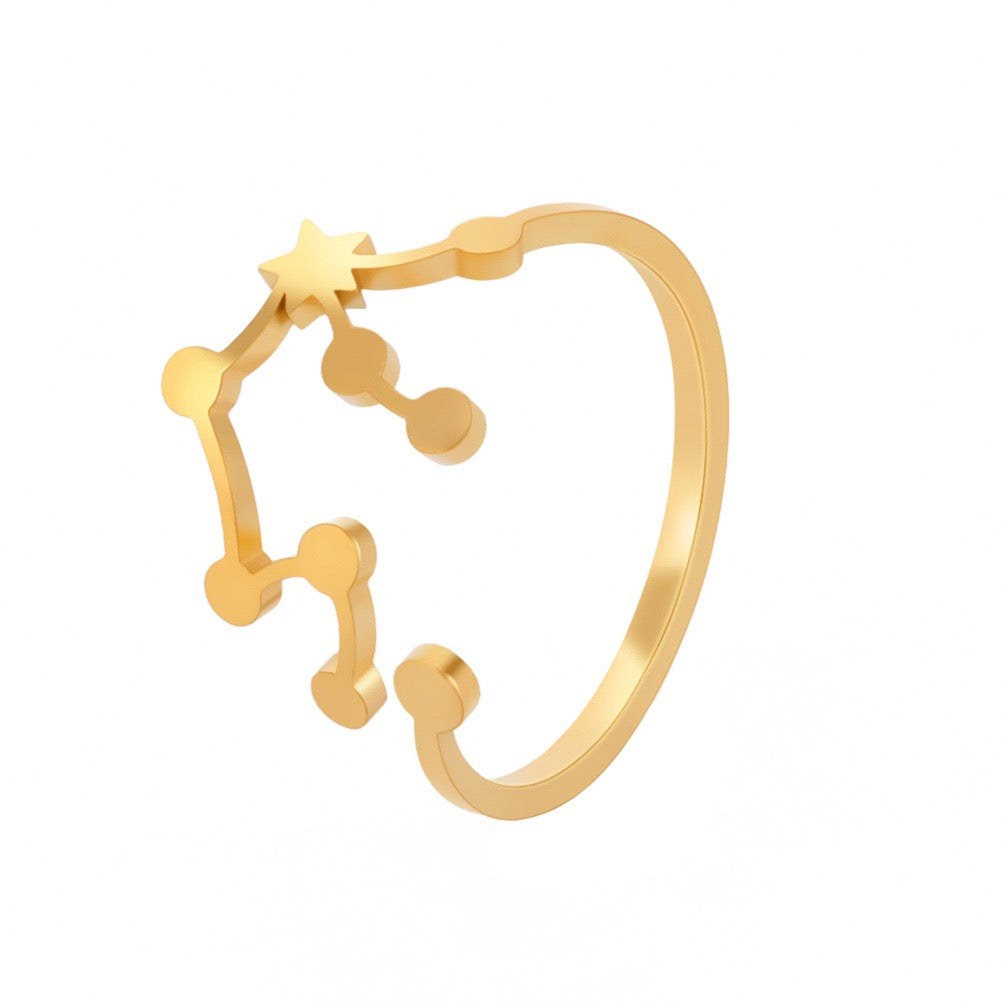 Zodiac star signs rings