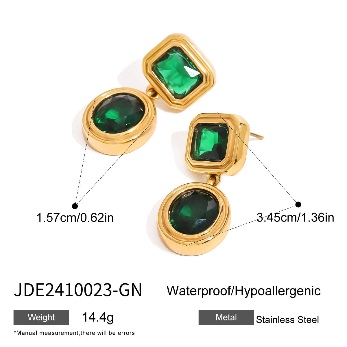 Green Gemmy earrings